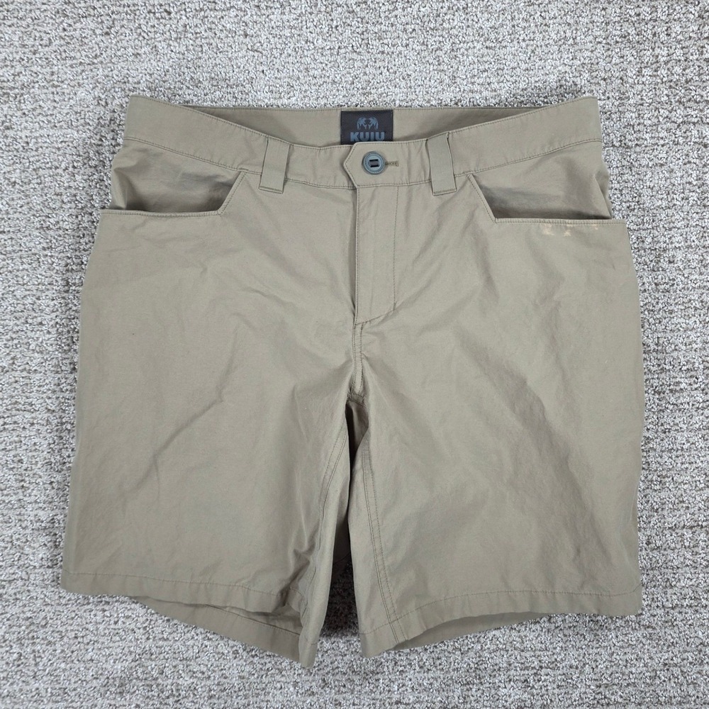 KUIU Mens 34 Bridger Shorts Khaki Tan Hiking Hunting Outdoor Performance